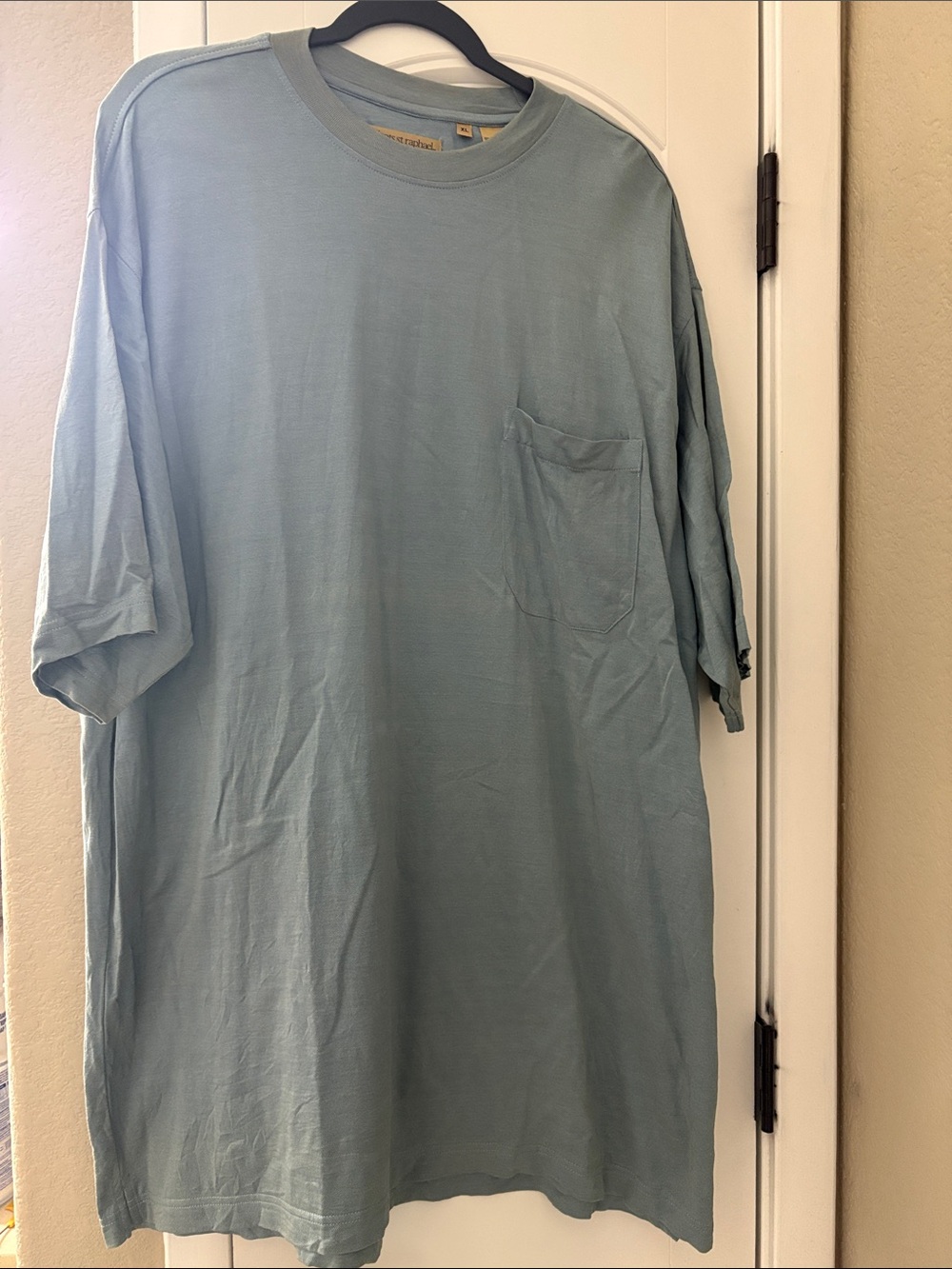 Tricots st Raphael Classic Men's Pocket Tee - Light Blue/green